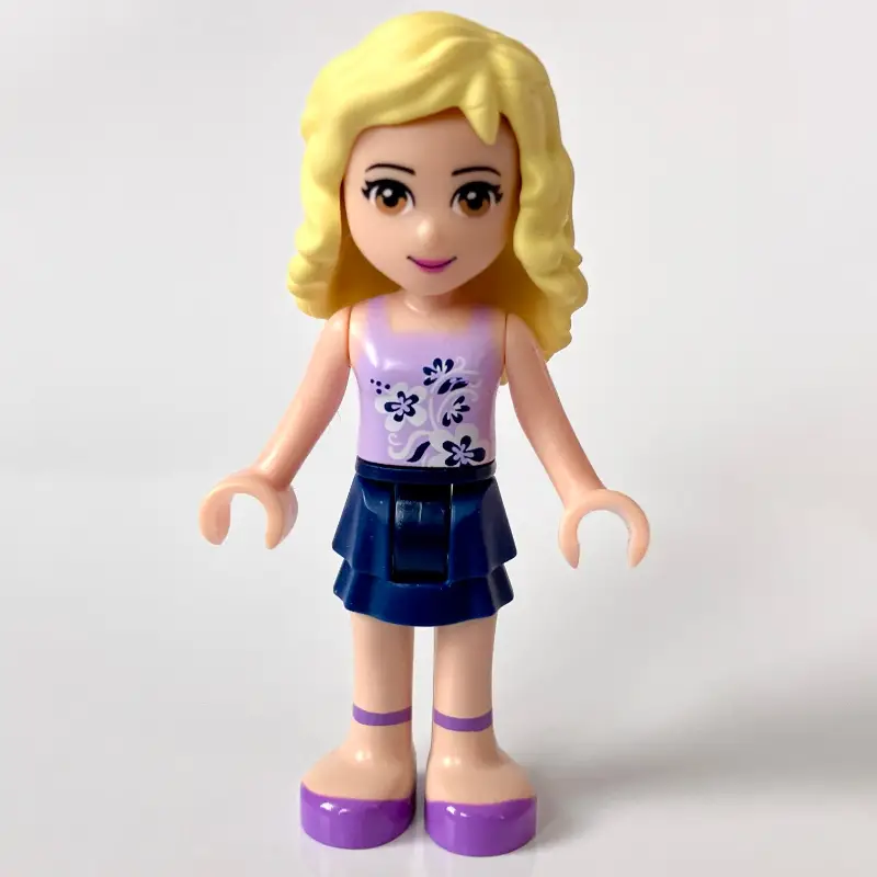 Danielle - Lavender Top, Dark Blue Skirt