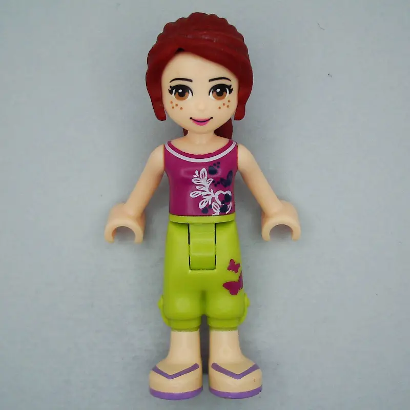Mia - Magenta Top, Lime Trousers