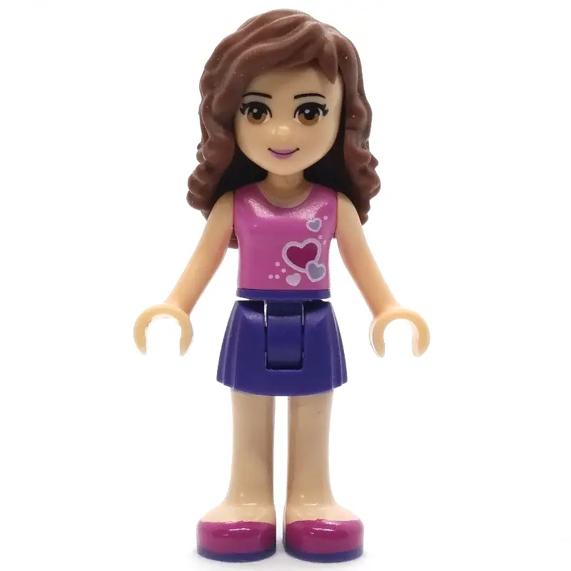 Olivia - Dark Pink Top, Dark Purple Skirt