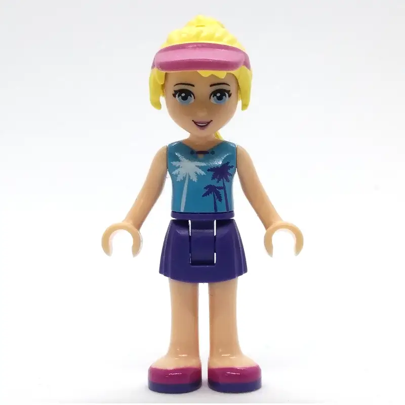 Stephanie - Medium Azure Top, Dark Purple Skirt