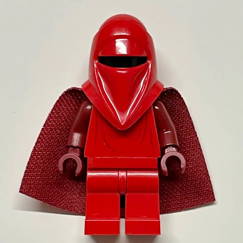 Royal Guard, Dark Red Hands, 19888 Cape, 3626c Head