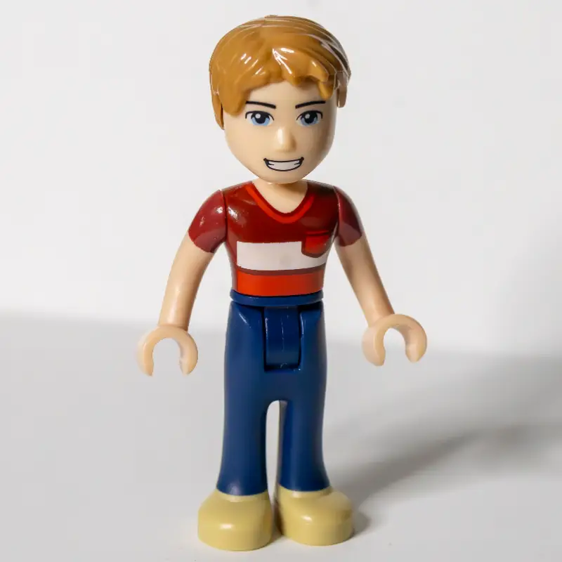 Henry - Red Shirt, Dark Blue Trousers