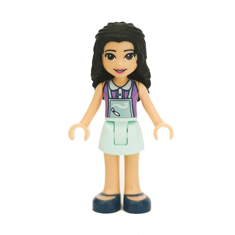 Emma - Medium lavender Top, Light Aqua Apron