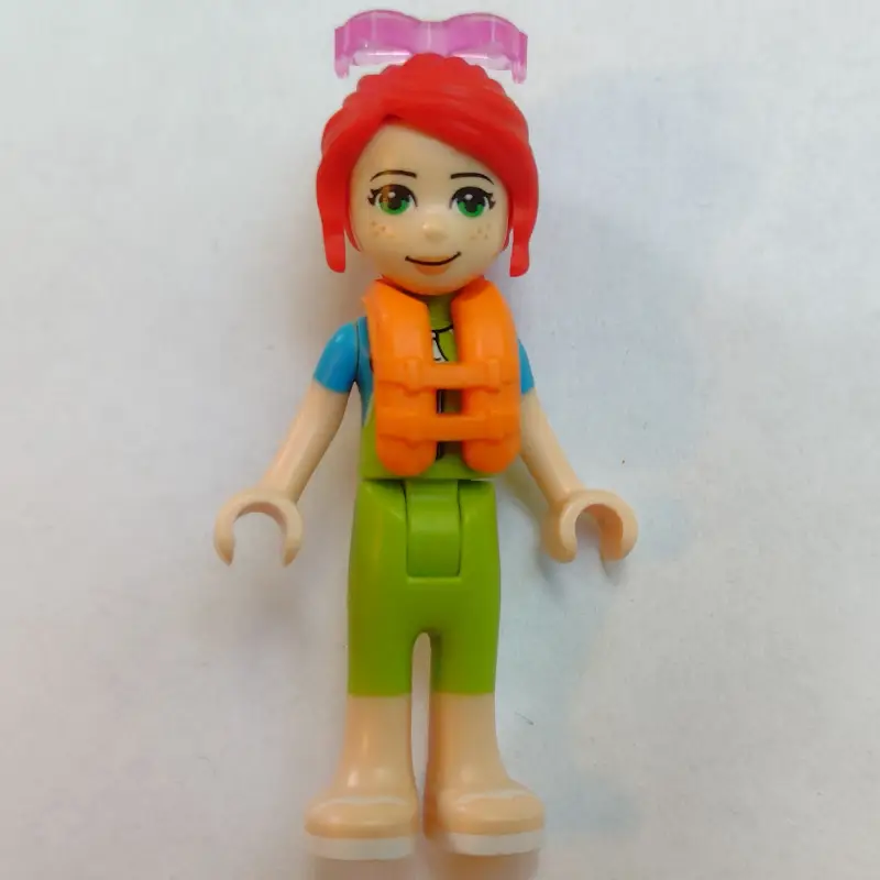 Mia - Lime/Azure Wet Suit, Trans-Purple Glasses