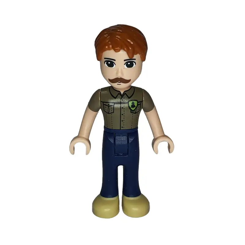 Angus - Dark Tan Shirt, Dark Blue Trousers