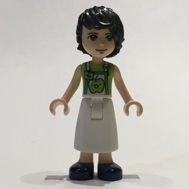 David - Lime Shirt, White Apron