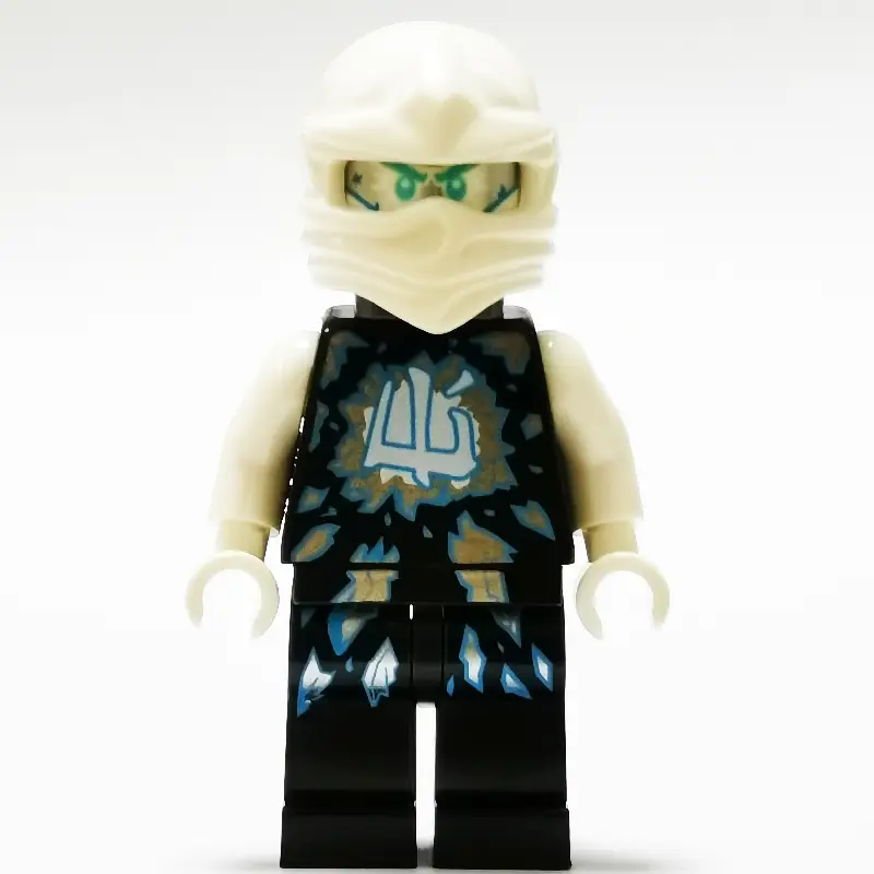 Zane in Airjitzu Outfit with Neck Bracket and Tile with Clip (Possession)