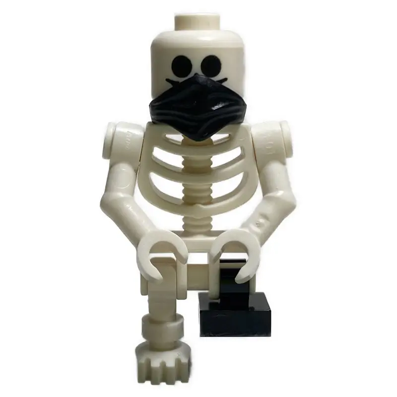 Skeleton, Standard Face, Bandana, Short Black Leg