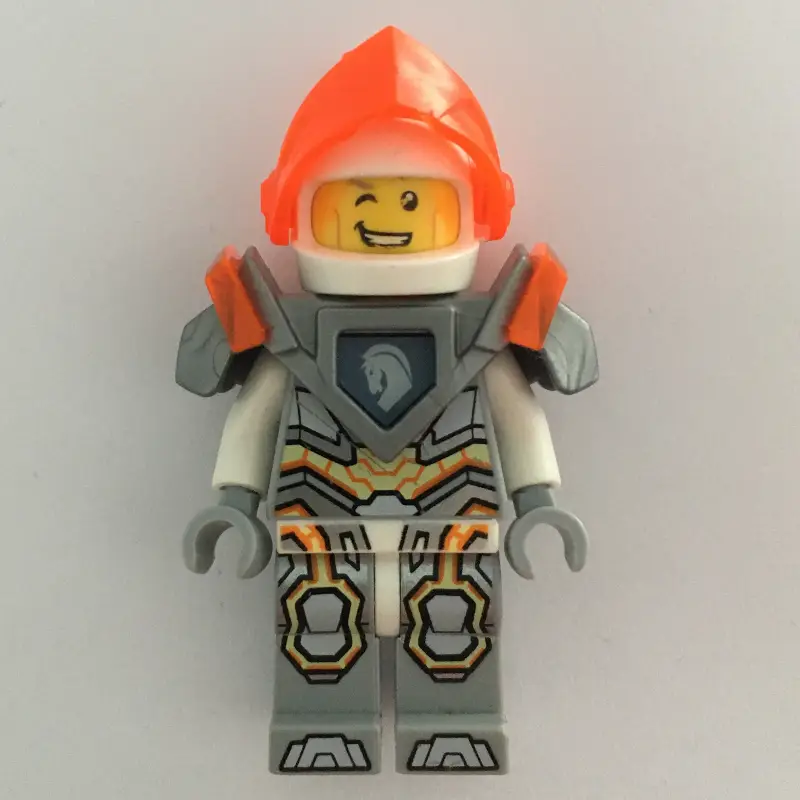 Lance Richmond with Trans-Neon Orange Visor and Shoulder Armor