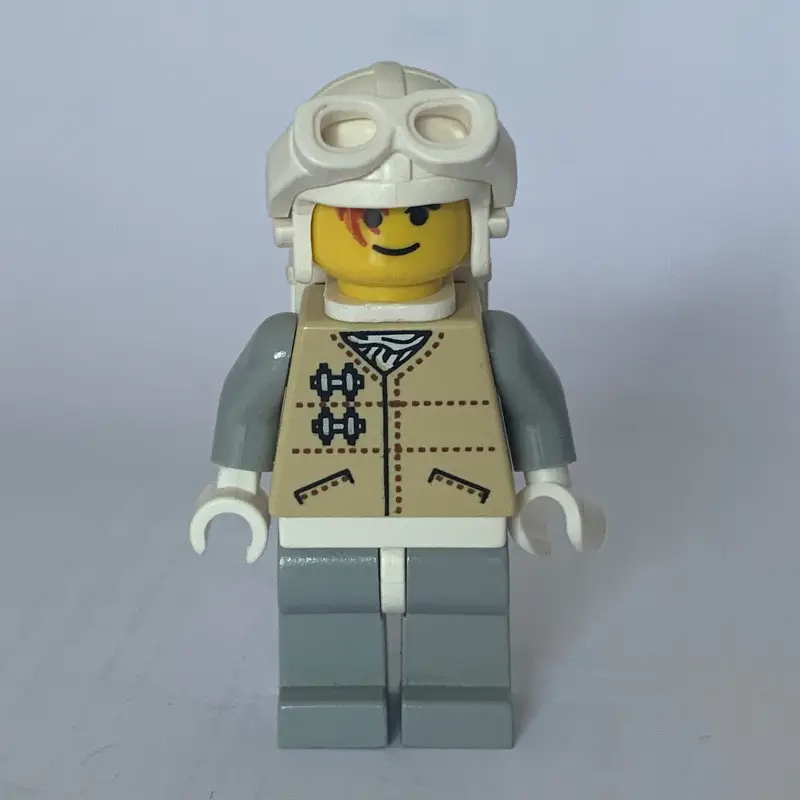 Rebel Trooper in Hoth Uniform, White Hat, Yellow Skin, Backpack, White Goggles