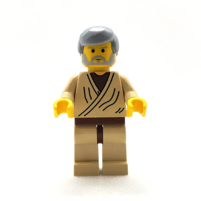 Obi-Wan Kenobi, Old, Yellow Skin, Light Bluish Gray Hair (3626b Head)