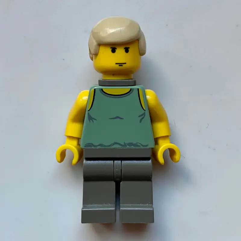 Luke Skywalker, Dagobah Outfit, Yellow Skin, Sand Green Tank Top with Neck Bracket