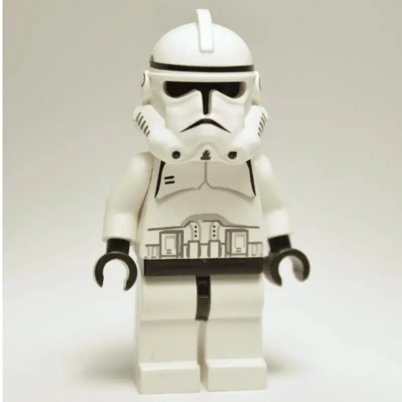 Clone Trooper, Phase II Armor, Plain Black Head, Black Mouth