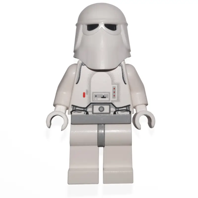 Snowtrooper, Light Bluish Gray Hips, Plain Black Head, White Hands