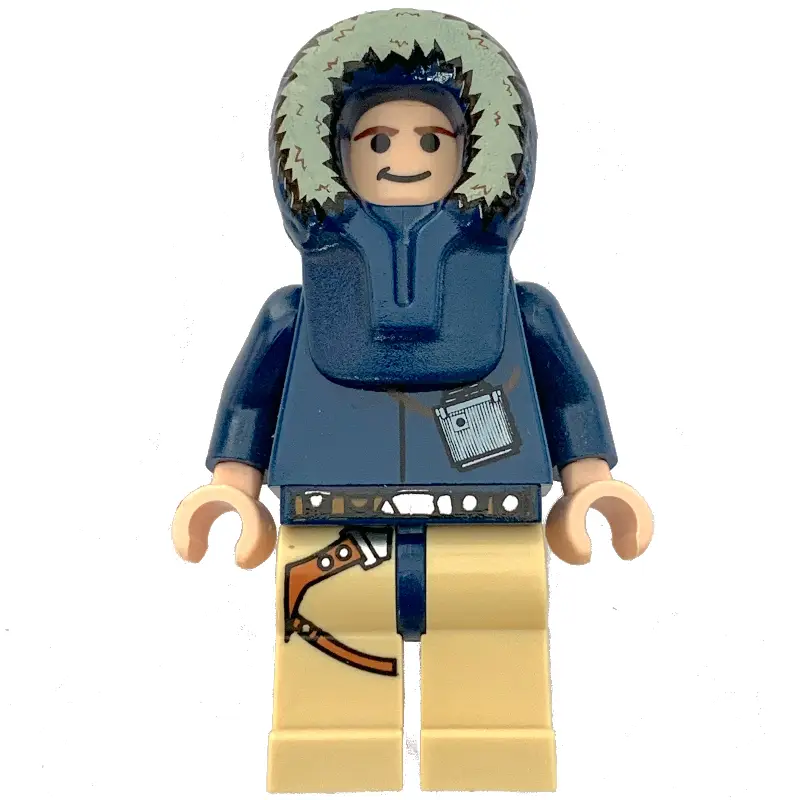 Han Solo, Hoth Outfit, Dark Blue Hood, Black Eyes
