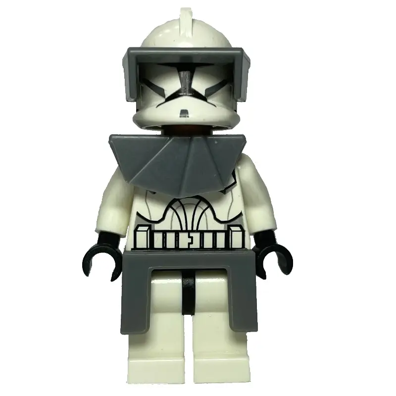 Clone Trooper, Phase I Armor, Dark Bluish Gray Pauldron and Kama