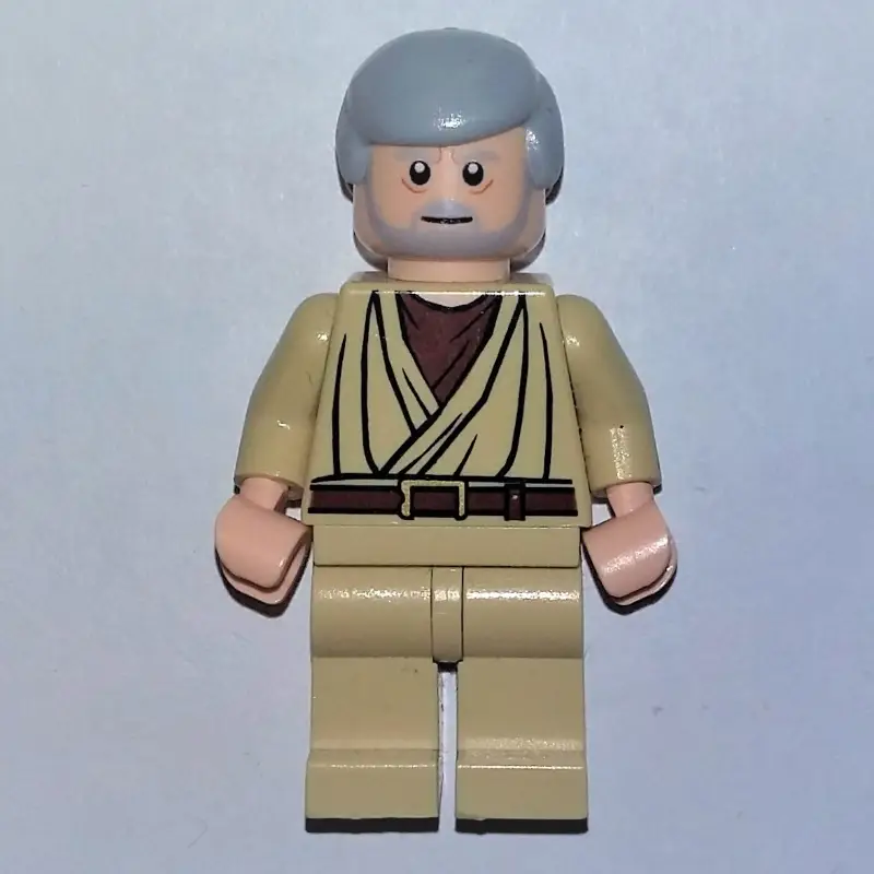 Obi-Wan Kenobi, Old, Tan Robes, Hair, White Pupils, Gray Beard, 3626bpr0638