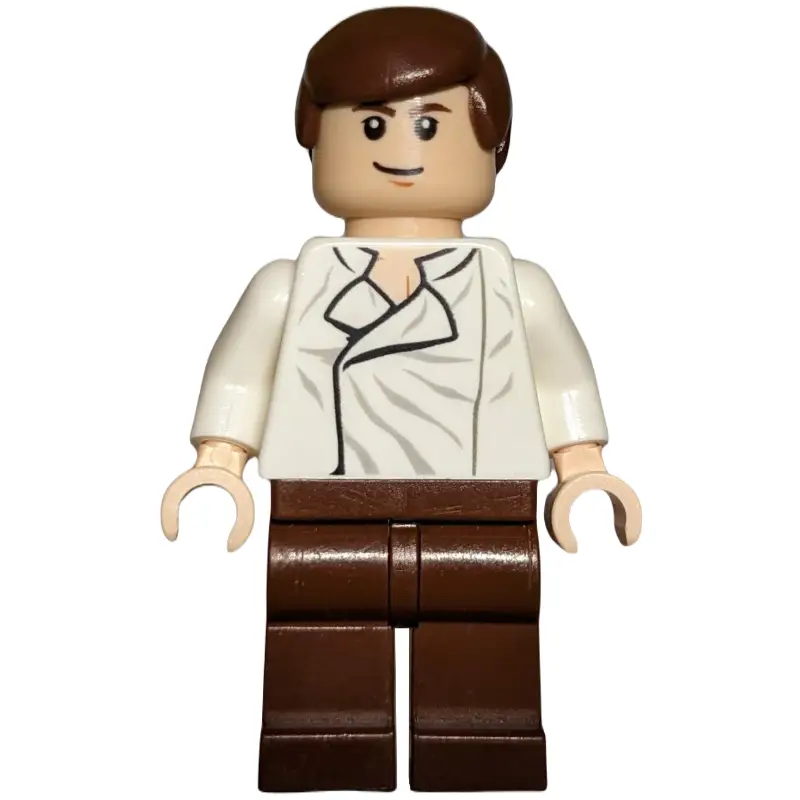 Han Solo, White Shirt, Reddish Brown Legs, Single Sided Head