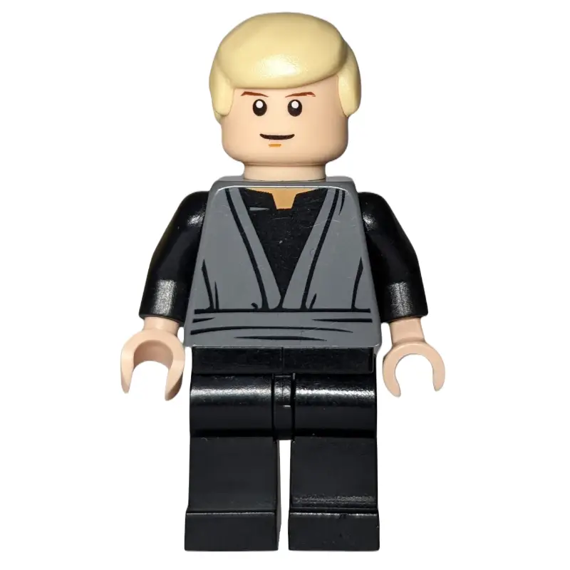 Luke Skywalker, Dark Bluish Gray Robes, Tan Hair, Single Sided Head