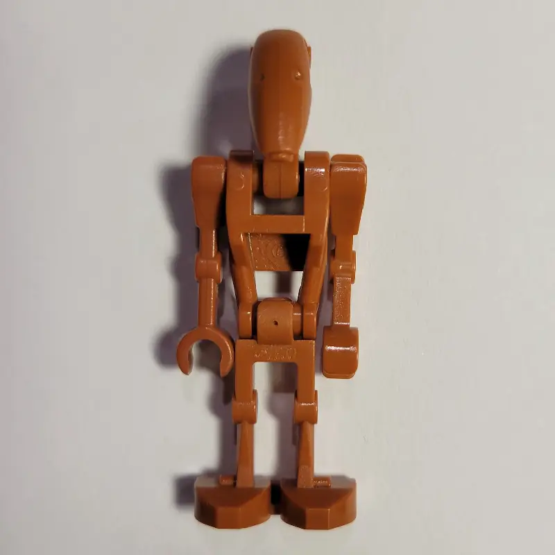 Battle Droid, Dark Orange, One Straight Arm, One Bent Arm