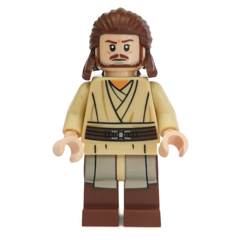 Qui-Gon Jinn, Printed Reddish Brown Legs, No Cape