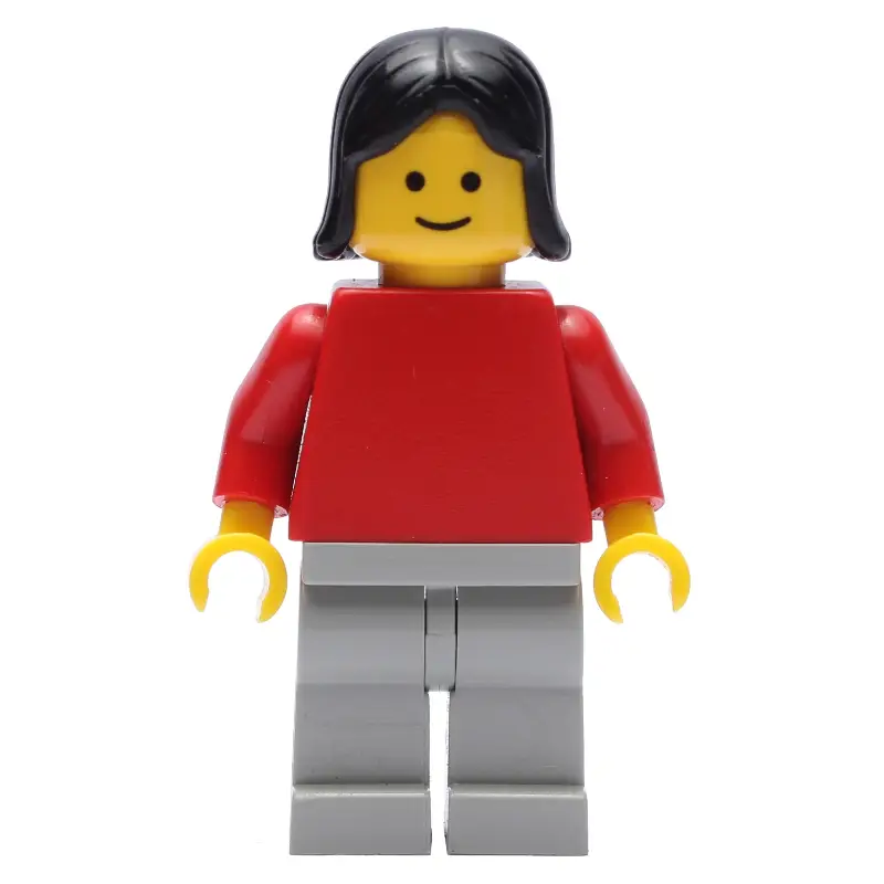 Woman - Red Torso, Light Gray Legs