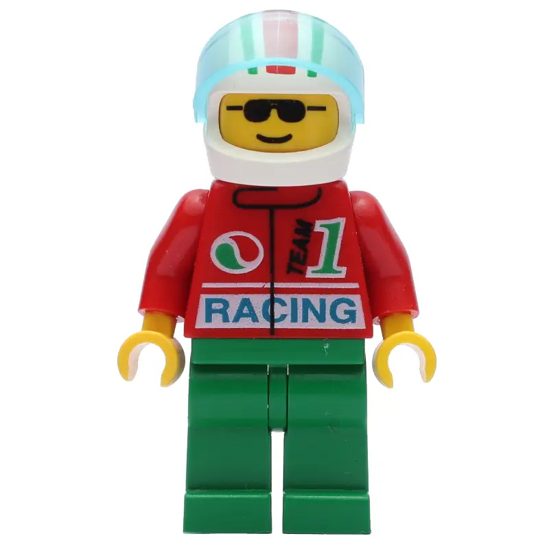Racer - Octan, Red Torso, Green Legs, White Helmet