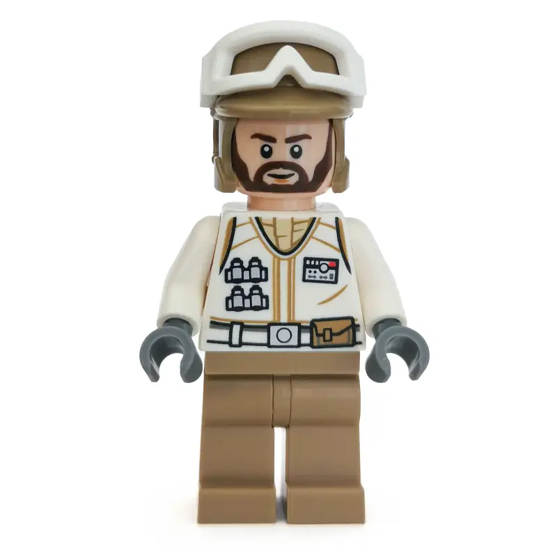Rebel Trooper in Hoth Uniform, Dark Tan Hat, Dark Brown Beard