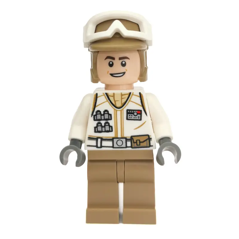 Rebel Trooper in Hoth Uniform, Dark Tan Hat, Open Mouth
