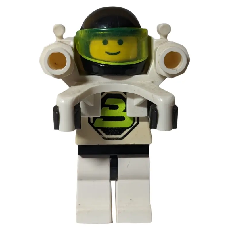 Blacktron II - Jetpack, 3626b Head, No Plate 1 x 1 Round