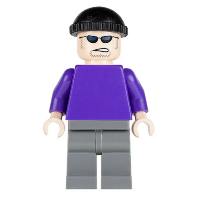 The Joker's Henchman with Plain Dark Purple Torso