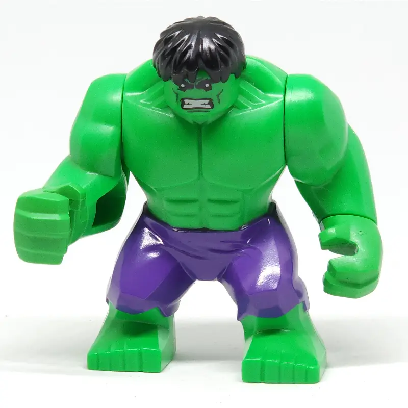 Hulk (Big Fig), Black Hair, Dark Purple Pants
