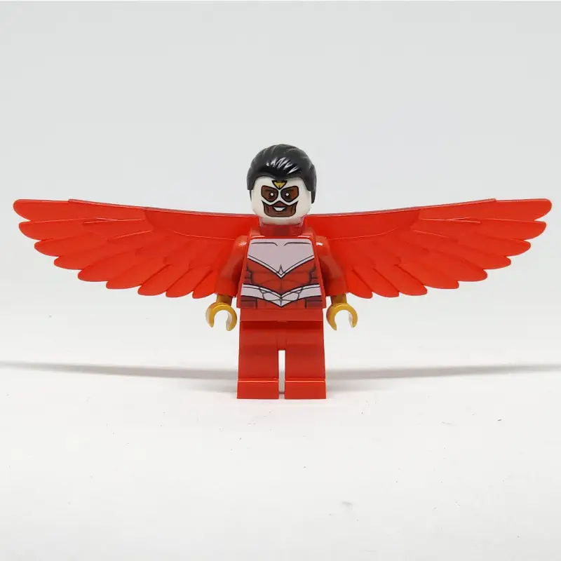 Falcon in Red and White Outfit