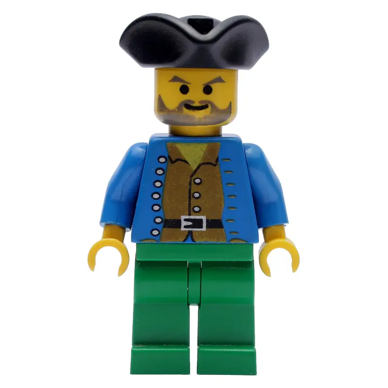 Pirate - Brown Shirt, Green Legs, Black Tricorne