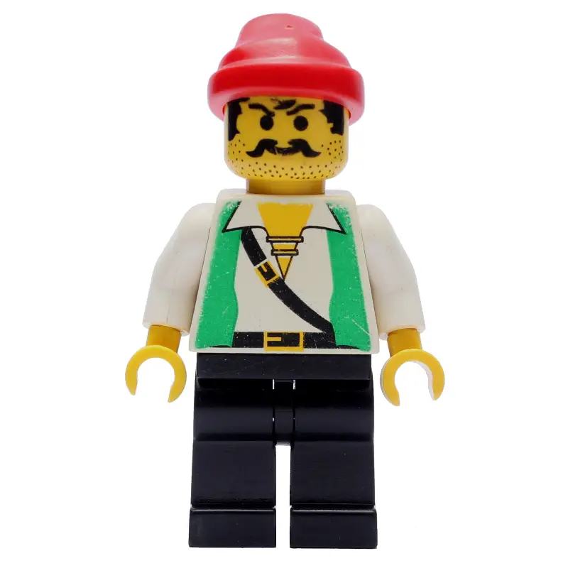 Pirate - Green Vest, Black Legs, Red Bandana