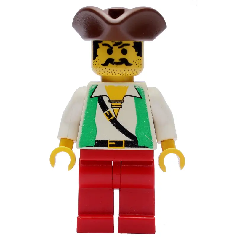 Pirate - Green Vest, Red Legs, Brown Tricorne