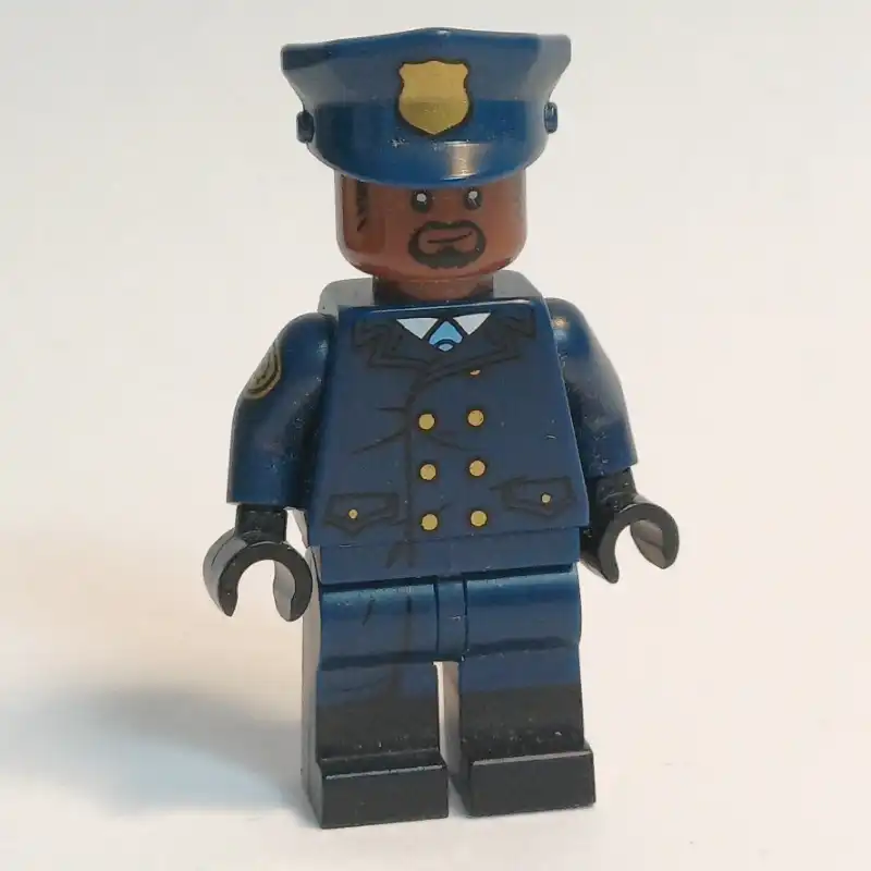 GCPD Officer in Dark Blue Police Hat with Gold Badge