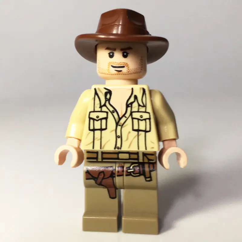 Indiana Jones in Open Tan Shirt