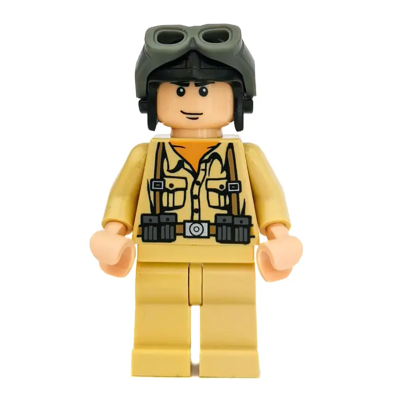 German Soldier with Black Helmet and Goggles