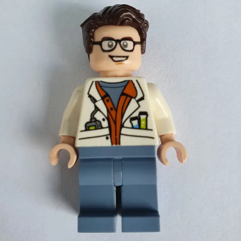 Scientist with Dark Brown Hair and Glasses