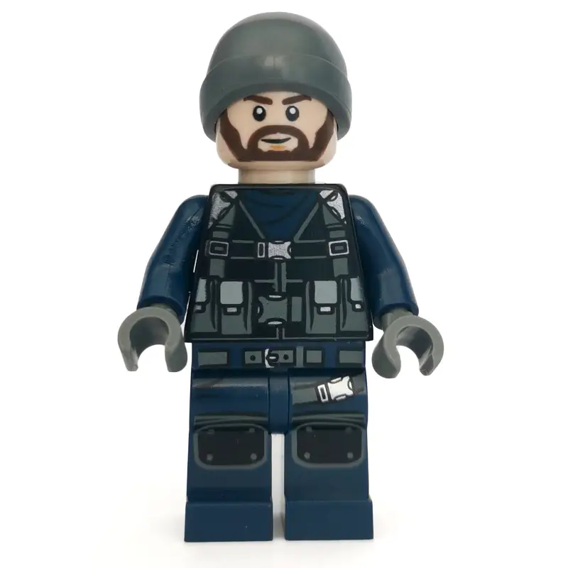 Guard in Dark Bluish Gray Beanie Hat