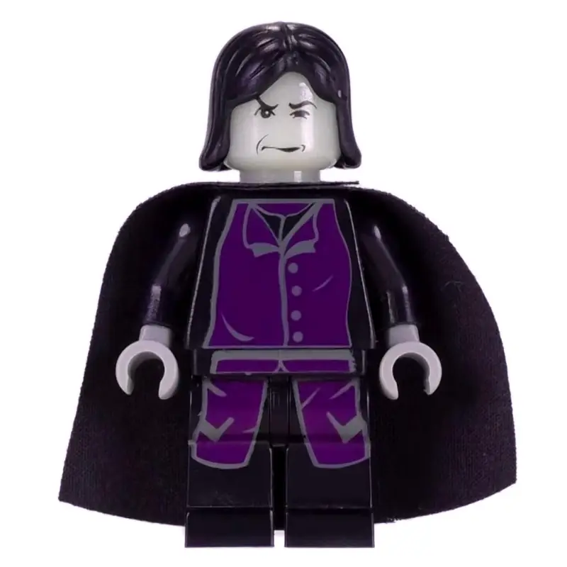 Professor Severus Snape, Glow in the Dark Head, Long Purple Robes with Dark Gray Buttons, Cape