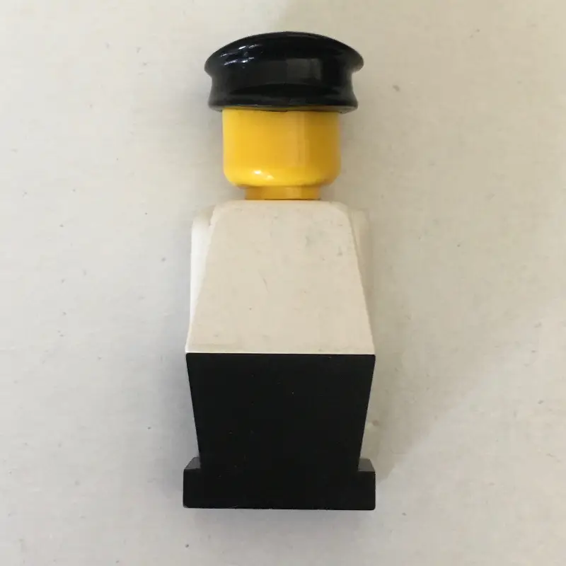 LEGOLAND White Torso, Black Legs, Black Hat