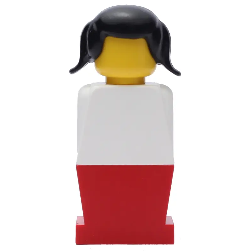 LEGOLAND Female, White Torso, Red Legs, Black Hair