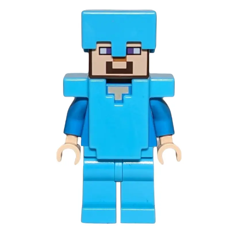 Steve in Medium Azure Helmet and Armor