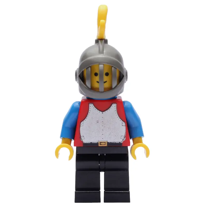 Knight (Breastplate on Red) - Black Legs, Yellow Plume