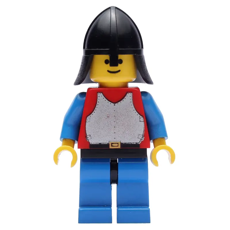Knight (Breastplate on Red) - Blue Legs, Black Neck-Protector