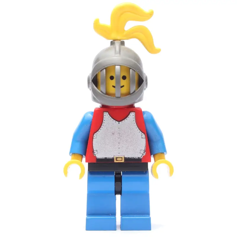 Knight (Breastplate on Red) - Blue Legs, Yellow Plume
