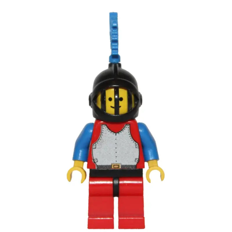 Knight (Breastplate on Red) - Red Legs, Blue Dragon Plume