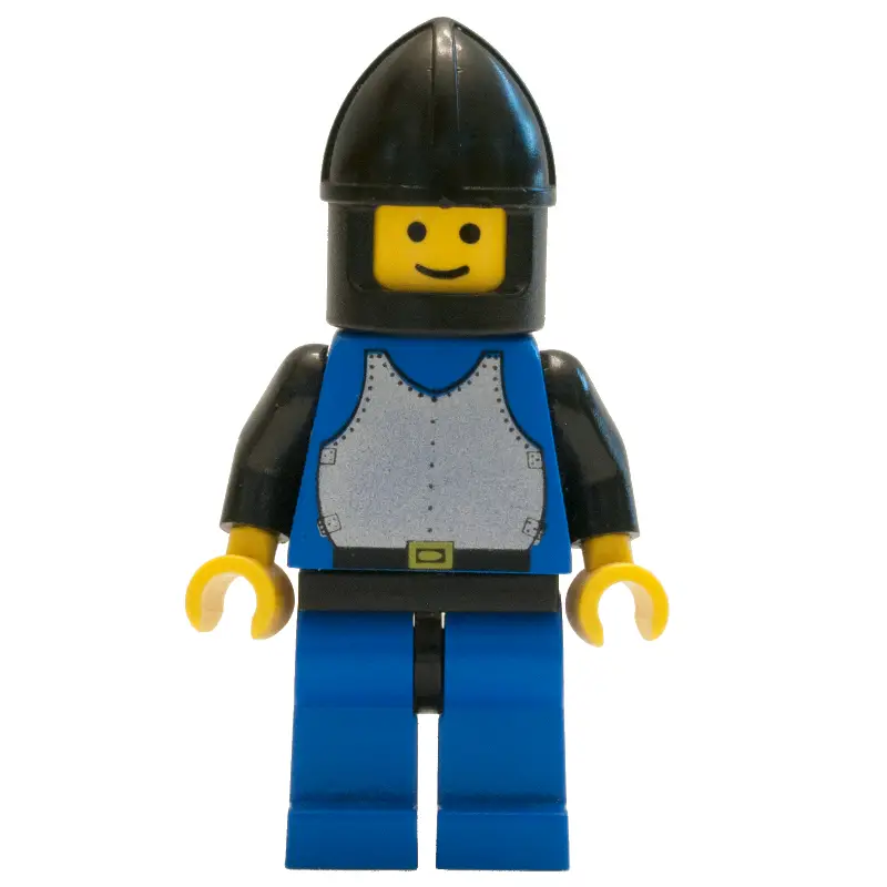 Knight (Breastplate on Blue) - Blue Legs, Chin-Guard